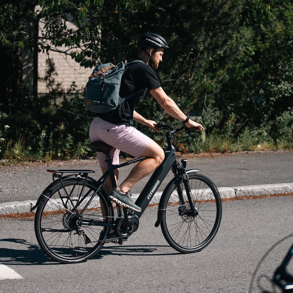 **OUTLET** FitNord Venture 500 Sähköpyörä 2024,musta, 52cm (612 Wh akku) 58cm