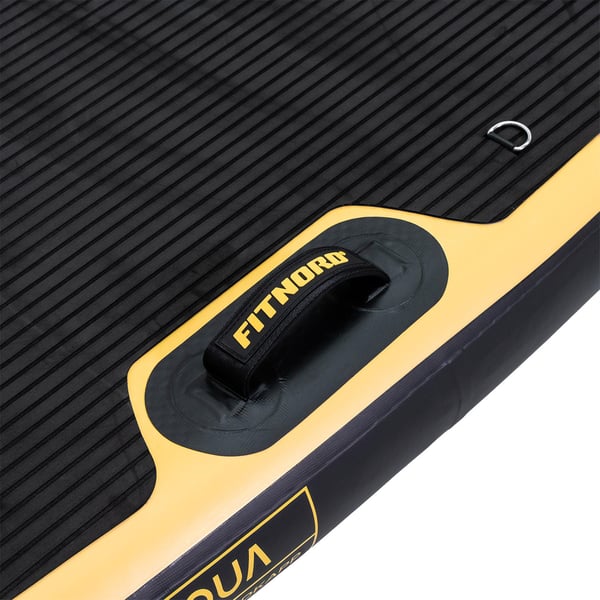 FitNord Aqua Leaf 340 SUP-lautasetti, Nordkapp (musta-keltainen), lasikuitumelalla, G2