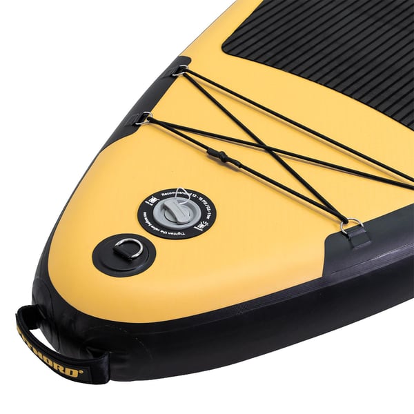 FitNord Aqua Leaf 340 SUP-lautasetti, Nordkapp (musta-keltainen), lasikuitumelalla, G2