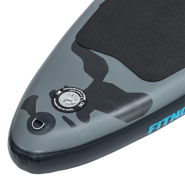 FitNord Aqua Lite SUP-lautasetti, Åbo (musta-turkoosi), alumiinimelalla, G2
