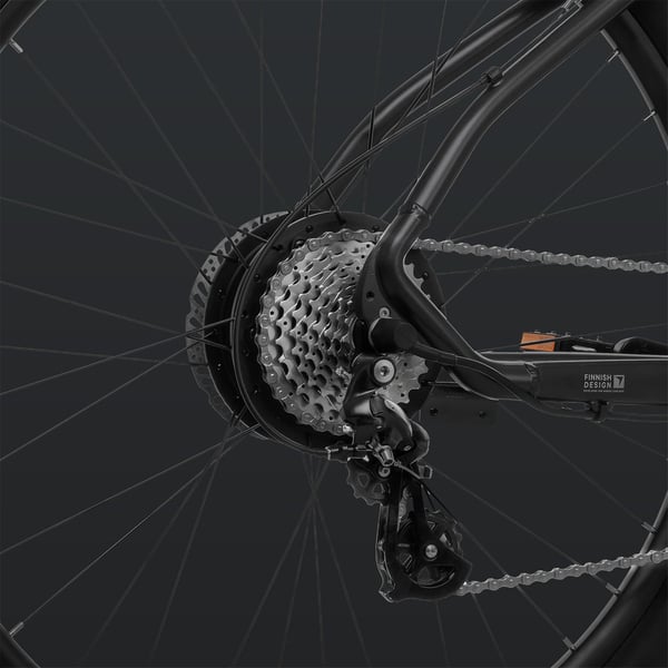 FitNord Ranger 200 Sähkömaastopyörä 2024, musta (540Wh akku)