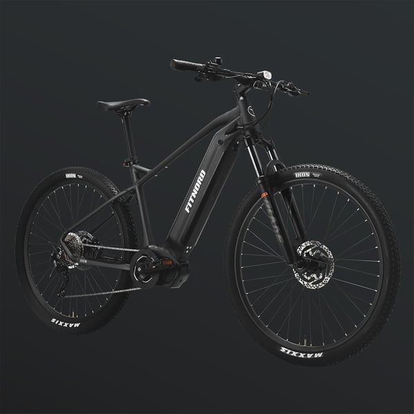 FitNord Ranger 900 Sähkömaastopyörä 2024, musta (856 Wh tehoakku)
