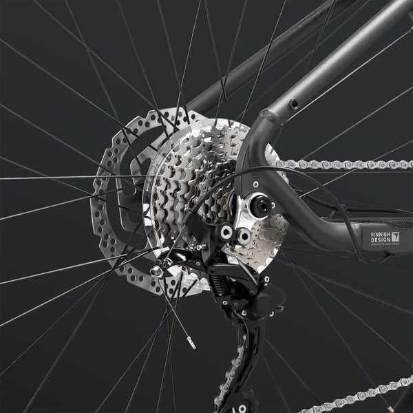 FitNord Ranger 900 Sähkömaastopyörä 2024, musta (856 Wh tehoakku)