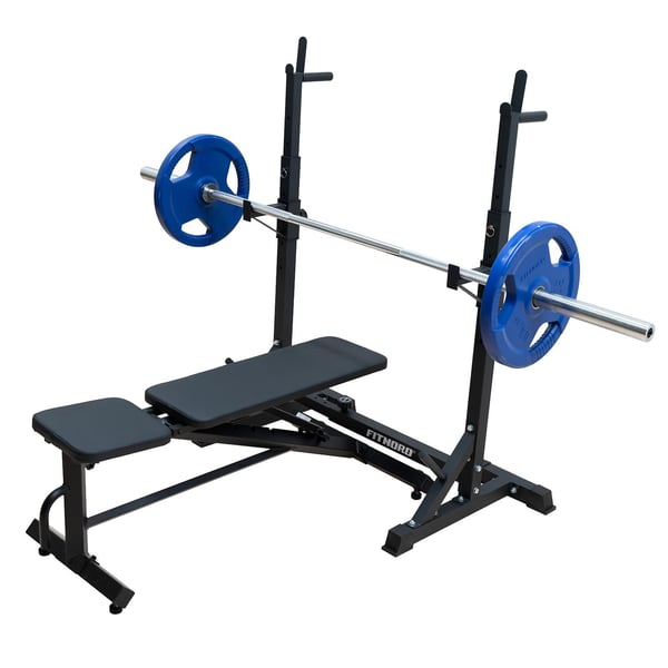 FitNord Leveyssäädettävä penkkipunnerrus- ja kyykkyteline