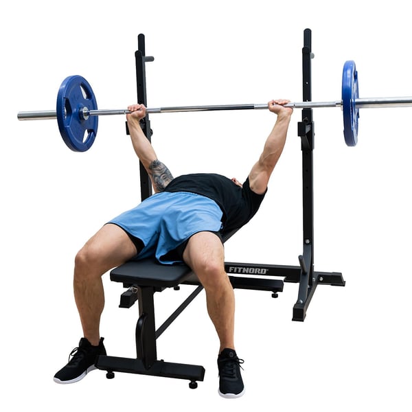 FitNord Leveyssäädettävä penkkipunnerrus- ja kyykkyteline