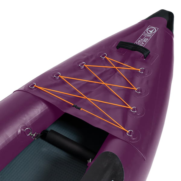 FitNord Seal Two ilmatäytteinen kajakki, tumma violetti (2-istuttava) G2