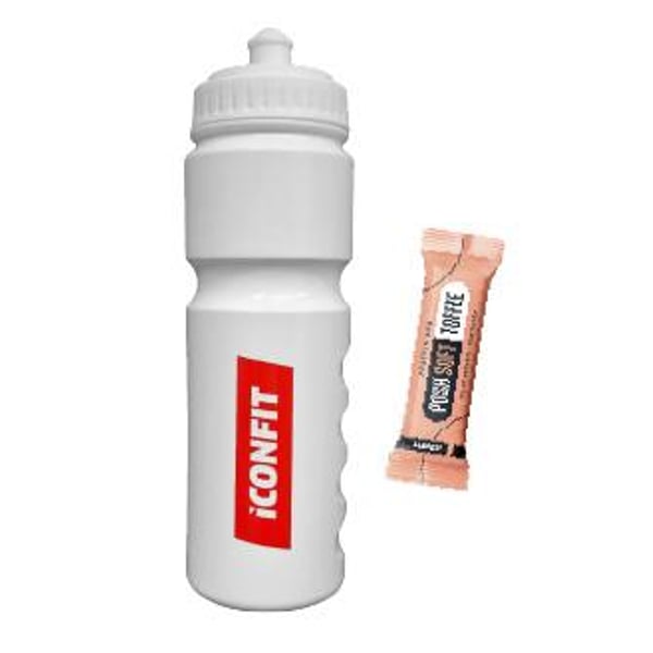 AVAJAISTUOTE: ICONFIT Juomapullo 750ml - Valkoinen (100 kpl erä, max. 1 per asiakas, vain Vantaan myymälästä 31.1.)