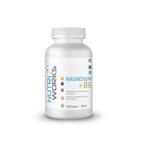 Magnesium, Nutri Works Magnesium + B6 120 kaps.
