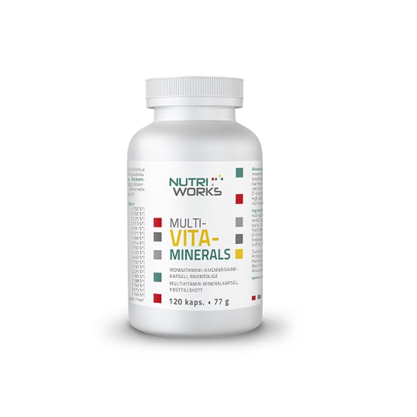Multivitamiini, Nutri Works Multivita-Minerals 120 kaps.