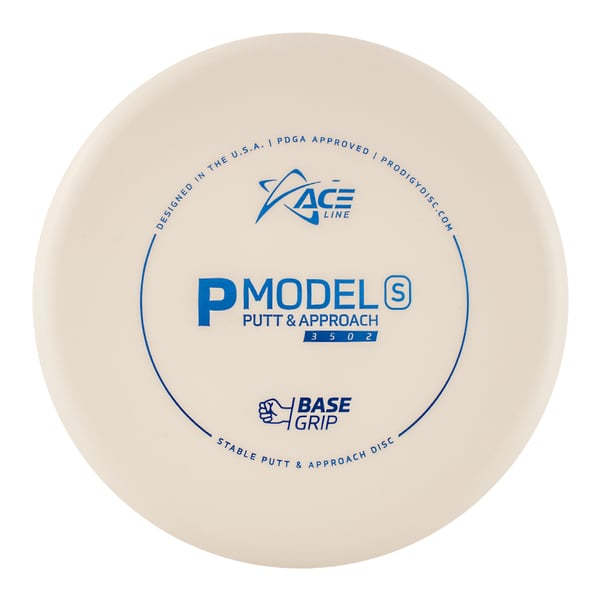 Prodigy Disc ACE Line P Model S BaseGrip Putteri Frisbeegolfkiekko, valkoinen