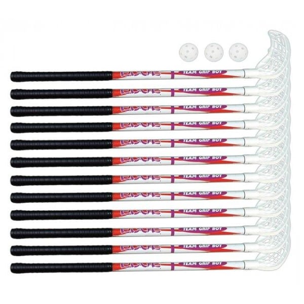 Salibandymaila-setti 12 mailaa + 3 palloa, Edge Grip Boy
