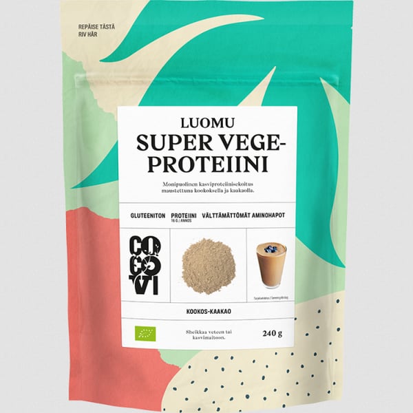 CoCoVi Super Vegeproteiini, kookos-kaakao, 240g