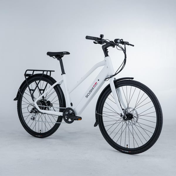 Scushi Norway Universe Sähköpyörä, valkoinen (360 Wh akku)