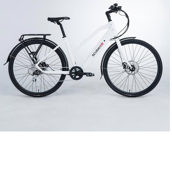 **OUTLET**Scushi Universe Sähköpyörä, valkoinen 51cm (360 Wh akku)