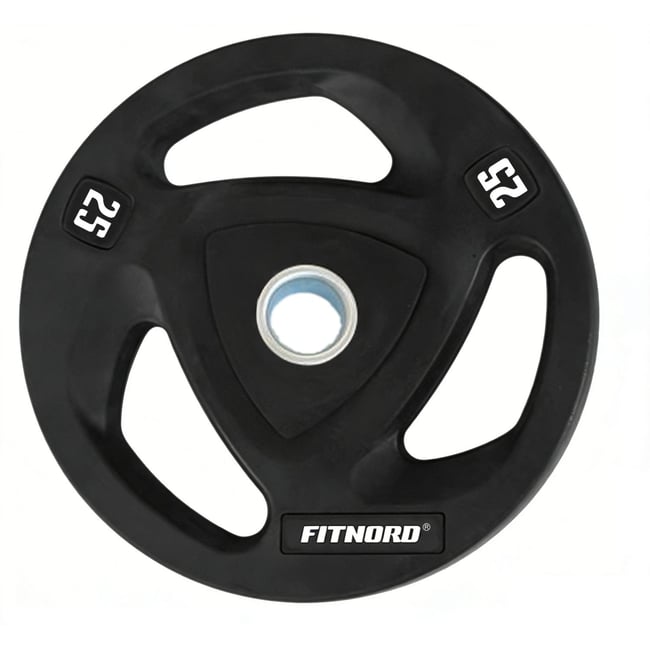 Levypaino 25 kg, FitNord Tri Grip Black — FitNord