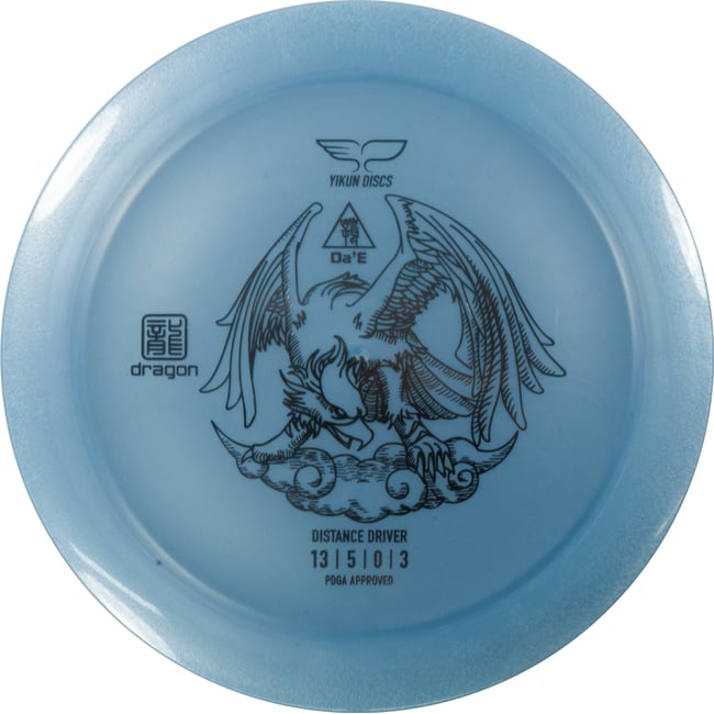 Yikun Dragon Line Da'e Pituusdraiveri Frisbeegolfkiekko, vaalean sininen — Yikun Discs