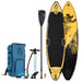 FitNord Aqua Leaf 340 SUP-lautasetti, Nordkapp (musta-keltainen), lasikuitumelalla, G2