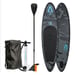 FitNord Aqua Lite SUP-lautasetti, Åbo (musta-turkoosi), alumiinimelalla, G2