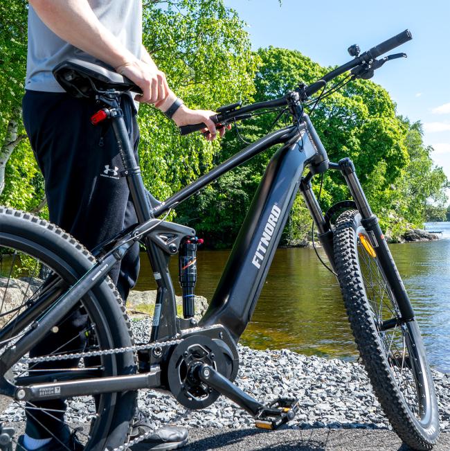 FitNord Ranger 700FS Täysjousto sähkömaastopyörä 2023, minttu (720 Wh tehoakku)