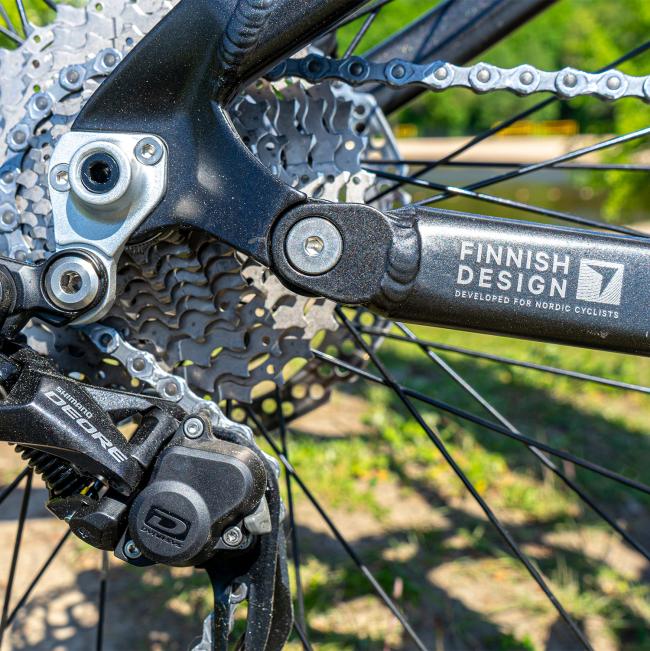 FitNord Ranger 700FS Täysjousto sähkömaastopyörä 2023, minttu (720 Wh tehoakku)