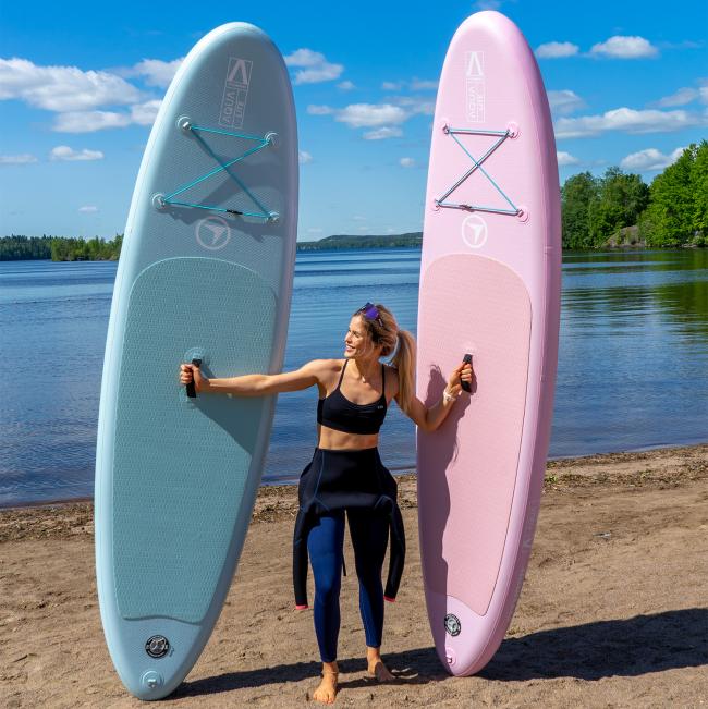 FitNord Aqua Lite SUP-lautasetti 2023, vaaleanpunainen (kantavuus 110 kg)