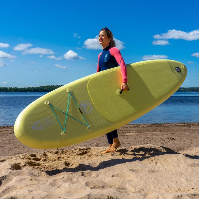 FitNord Aqua Lite SUP-lautasetti 2023, keltainen (kantavuus 110 kg)