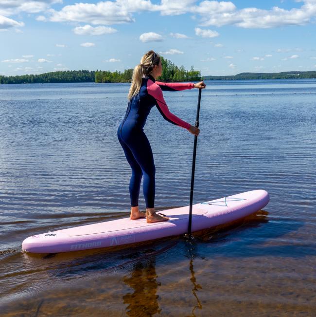 FitNord Aqua Lite SUP-lautasetti 2023, vaaleanpunainen (kantavuus 110 kg)