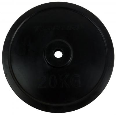 30 mm kumitettu levypaino 20 kg, Tunturi
