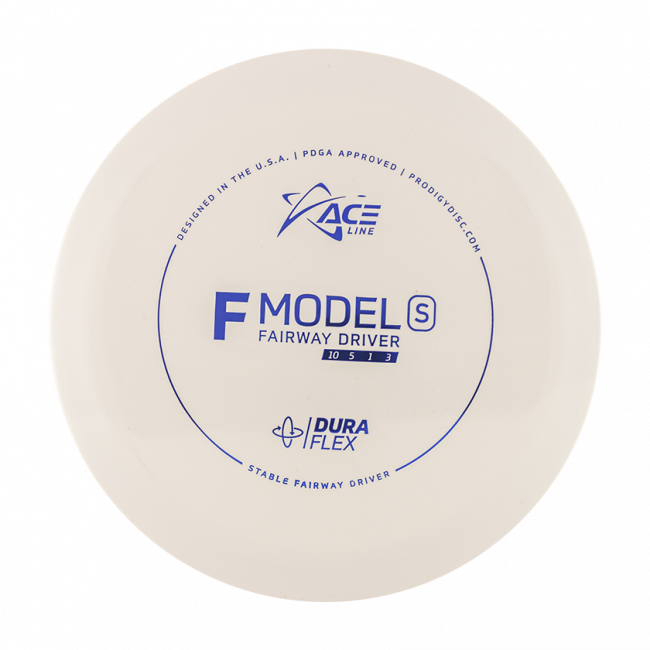 Prodigy Disc ACE Line F Model S DuraFlex Väylädraiveri Frisbeegolfkiekko, valkoinen