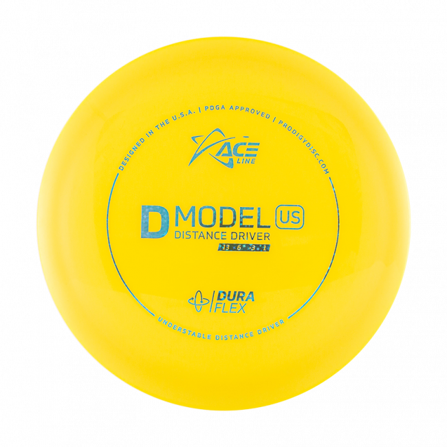 Prodigy Disc ACE Line D Model US DuraFlex Pituusdraiveri Frisbeegolfkiekko, keltainen