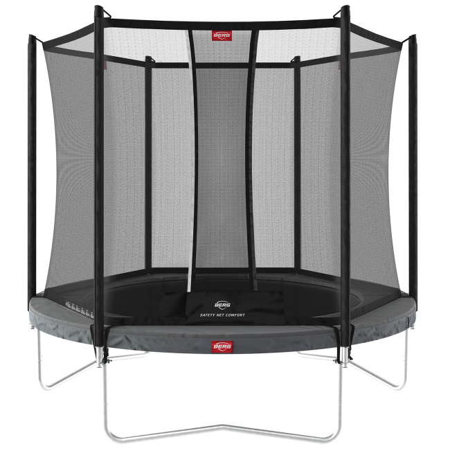 BERG Favorit Trampoliini 200 cm + Turvaverkko, harmaa