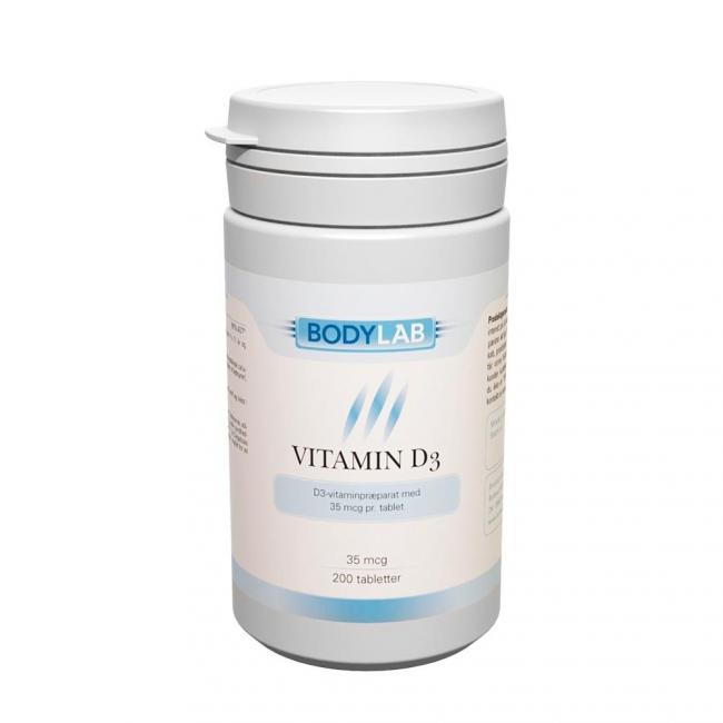 D-vitamiini 35 mcg, Bodylab 200 tabl.