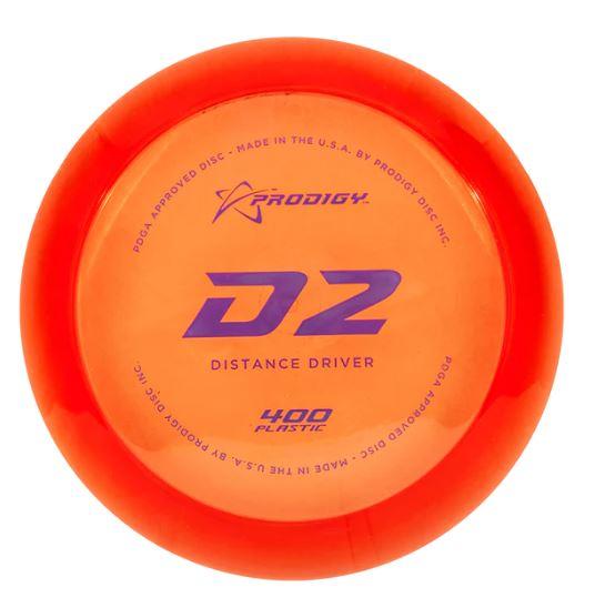 Prodigy D2 400 pituusdraiveri Frisbeegolfkiekko, oranssi