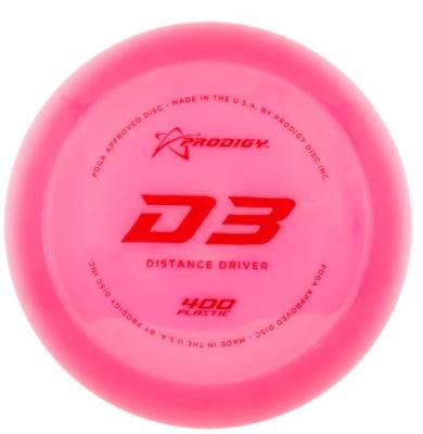 Prodigy D3 400 pituusdraiveri Frisbeegolfkiekko, pinkki