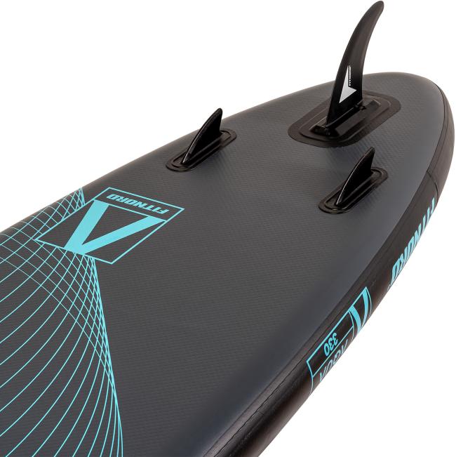 FitNord Aqua 330 SUP-lautasetti 2023, musta (kantavuus 150 kg, lasikuitumela)