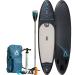 FitNord Aqua 330 SUP-lautasetti 2023, musta (kantavuus 150 kg, lasikuitumela)
