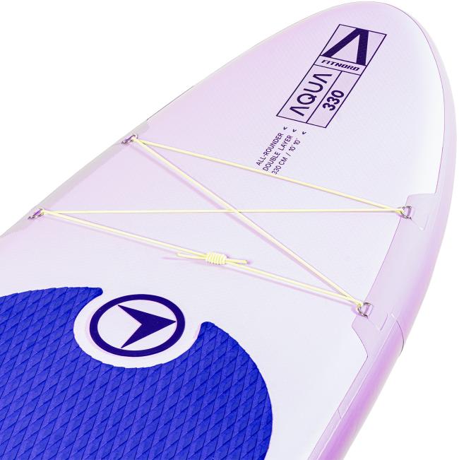 FitNord Aqua 330 SUP-lautasetti 2023, laventeli (kantavuus 150 kg, lasikuitumela)