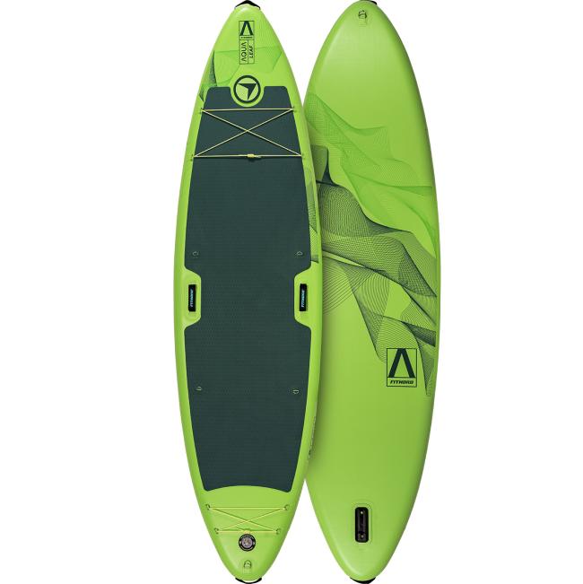 FitNord Aqua Leaf 340 SUP-lautasetti, vihreä (kantavuus 200 kg, lasikuitumela)