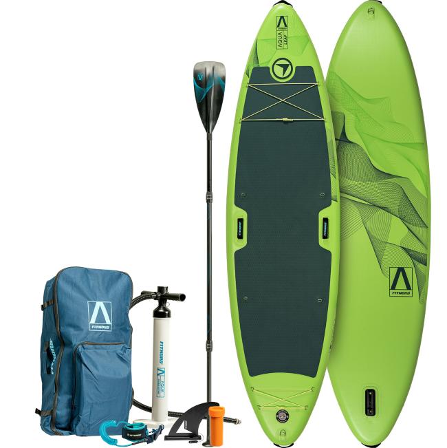 FitNord Aqua Leaf 340 SUP-lautasetti, vihreä (kantavuus 200 kg, lasikuitumela)