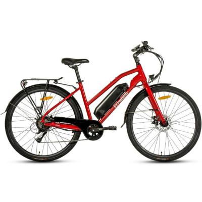 **VALMIIKSI KASATTU** FitNord Ava 200 Sähköpyörä 2023, punainen (540 Wh akku) (Runko 51 cm, renkaat 28" - Ajajan pituus 168-185 cm)
