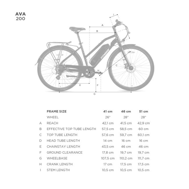 FitNord Ava 200 Sähköpyörä 2023, valkoinen (540 Wh akku)