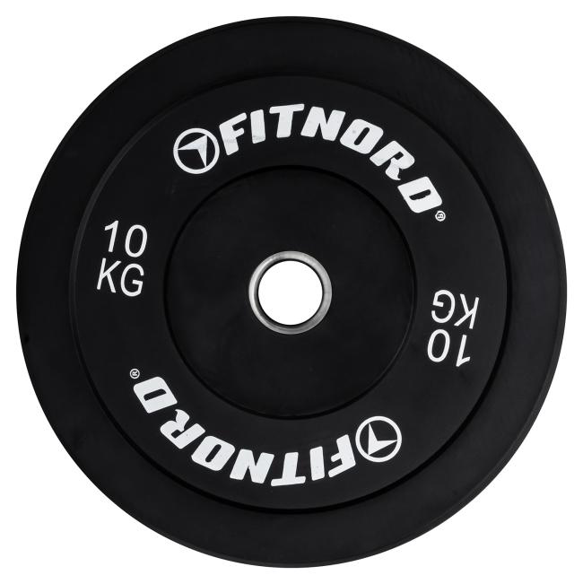 FitNord Bumper Black Levypaino 10 kg
