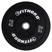 FitNord Bumper Black Levypaino 10 kg