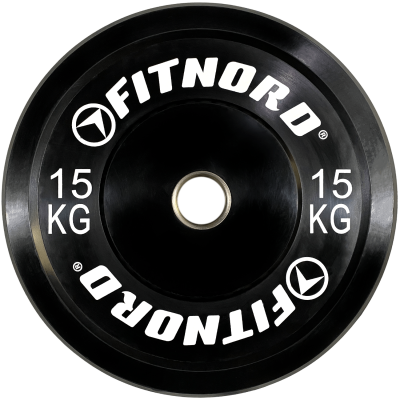 FitNord Bumper Black 15 kg Levypaino