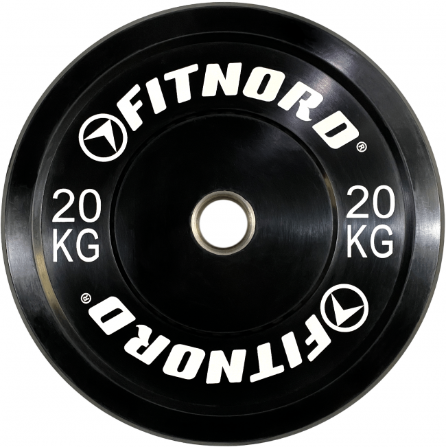 FitNord Bumper Black 20 kg Levypaino