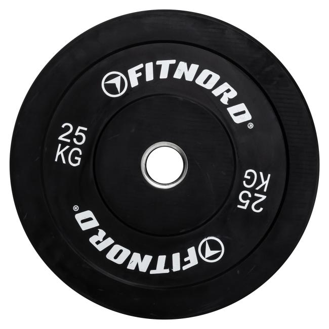 FitNord Bumper Black Levypaino 25 kg