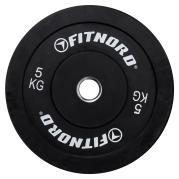 FitNord Bumper Black Levypaino 5 kg