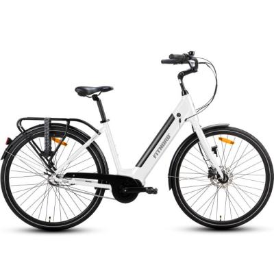 **VALMIIKSI KASATTU** FitNord Classic 300 Sähköpyörä 2023, valkoinen (504 Wh akku) (Runko 48 cm, renkaat 28")