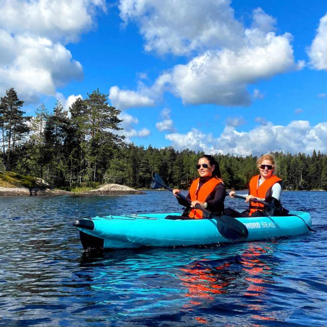 FitNord Seal Two ilmatäytteinen kajakki, turkoosi (2-istuttava)