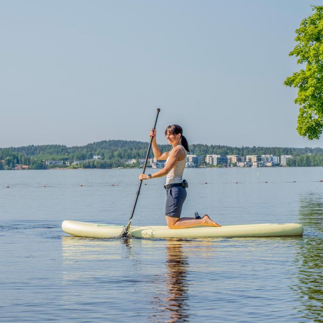 FitNord Aqua Lite SUP-lautasetti 2023, keltainen (kantavuus 110 kg)
